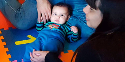 bebé en el taller de expresión corporal